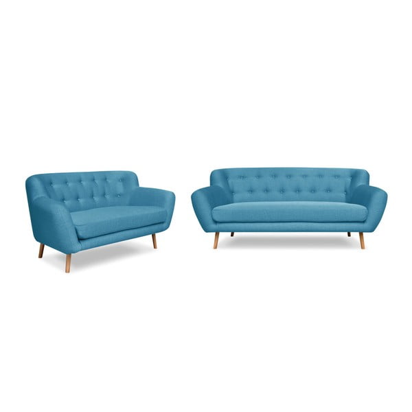 Set 2 canapele cu 2 și 3 locuri Cosmopolitan design London, turcoaz