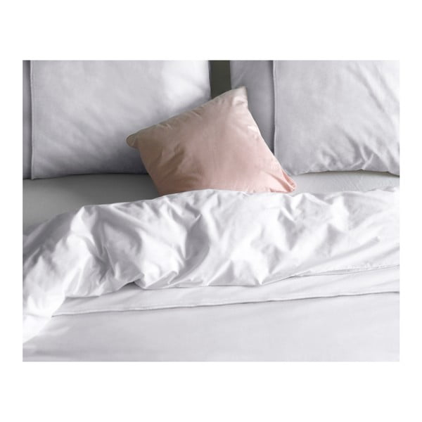 Lenjerie de pat din micropercal Zensation Satin Monte Carlo, 140 x 200 cm, alb-image-2