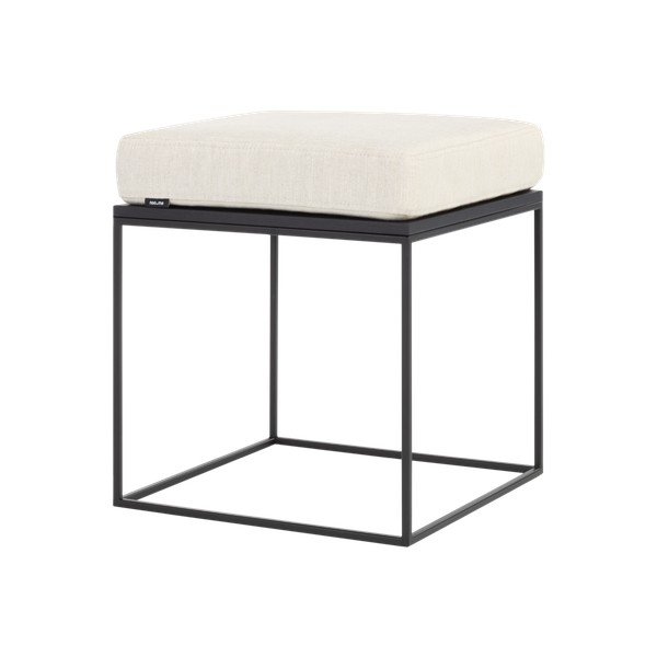 Scaun tip taburet bej tapițat Feo – noo.ma