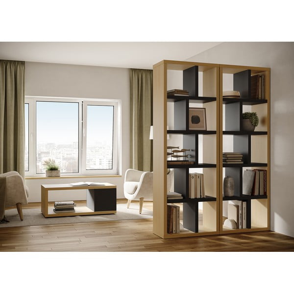 Bibliotecă cu aspect de lemn de stejar 70x198 cm Berlin – TemaHome-image-4