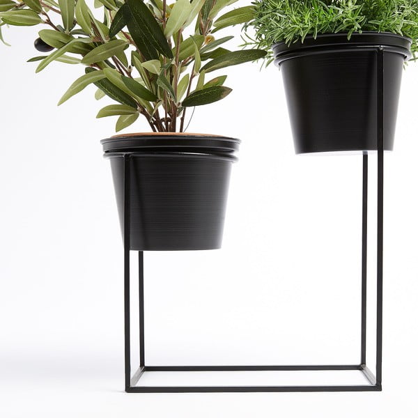 Suport pentru 2 ghivece cu flori La Forma Hayworth, 23 x 11,5 cm-image-2
