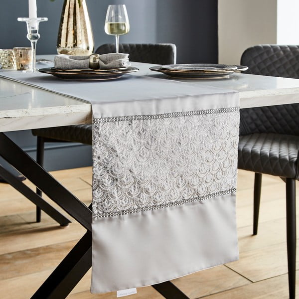 Napron de masă din microsatin 32x220 cm Deco Sequin – Catherine Lansfield