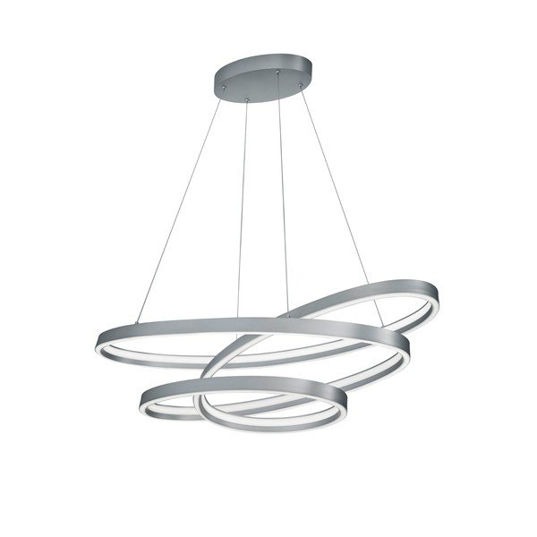 Lustră gri LED cu control vocal/cu control prin aplicații mobile cu abajur din metal Ciola – CINQUE-image-2