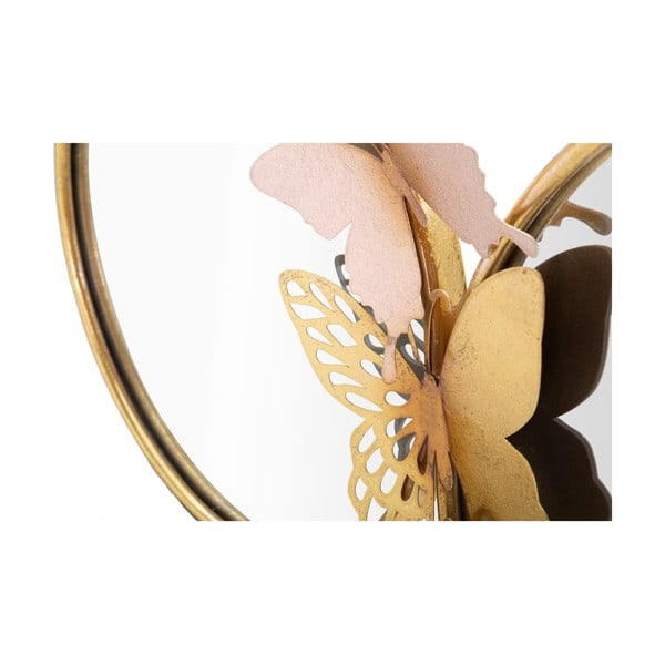 Oglindă de perete Mauro Ferretti Farfalle, 81 x 52,5 cm, auriu - roz-image-3