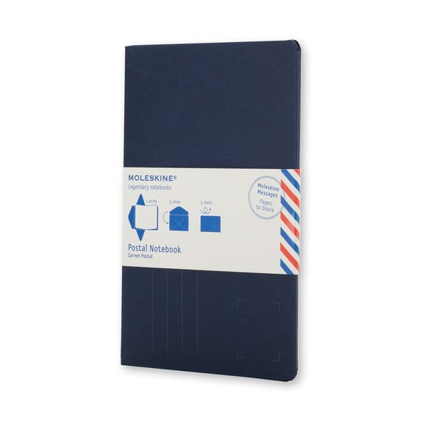 Caiet pentru notițe, plic, albastru, Moleskine Postal L