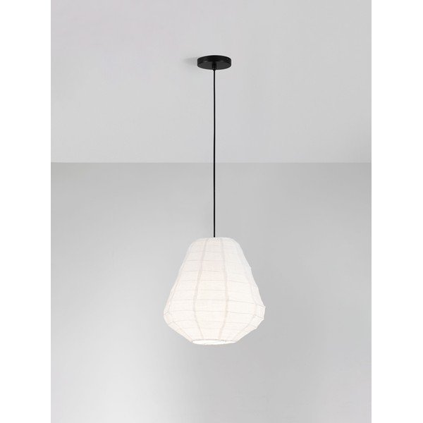 Lustră albă din in ø 36 cm Linnet – Nova Luce-image-3