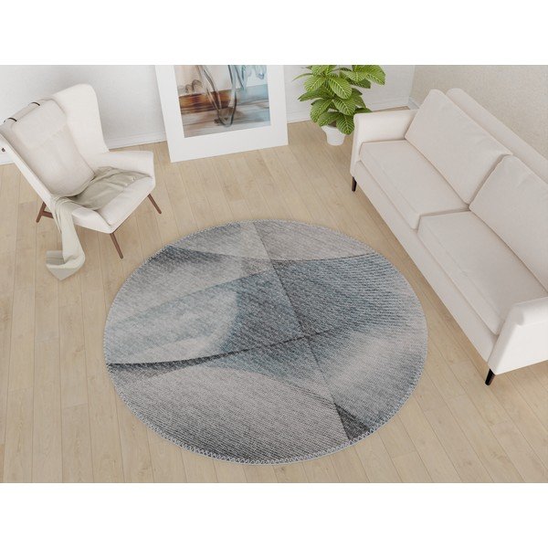 Covor gri deschis lavabil rotund ø 100 cm – Vitaus-image-1
