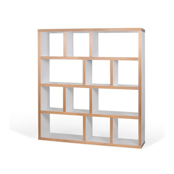 Bibliotecă albă/în culoare naturală 150x159 cm Berlin – TemaHome-image-2