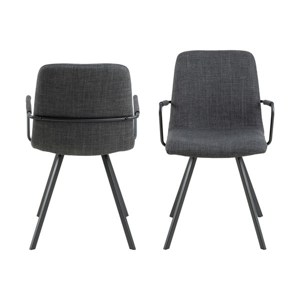Scaune de dining gri-închis 2 buc. Selina – Actona-image-3