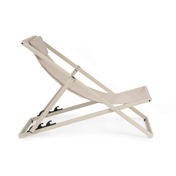 Șezlong de grădină bej din metal Taylor – Bizzotto-image-3