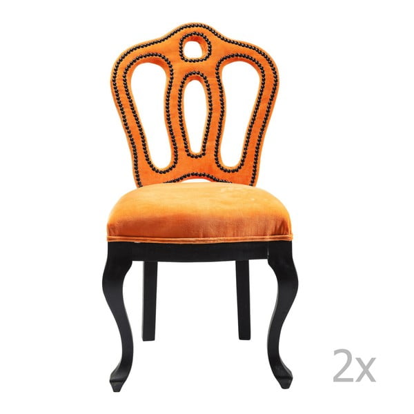Set 2 scaune  Kare Design Royal, tapițerie cu aspect de catifea 