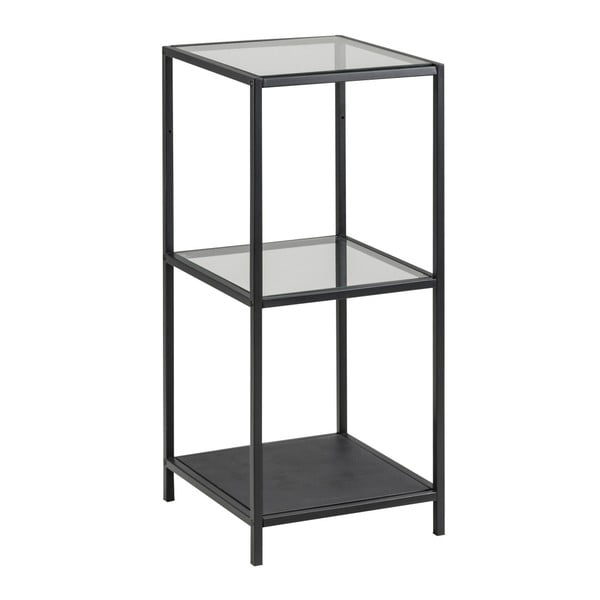 Etajeră neagră din sticlă 35x83 cm Seaford – Actona-image-1