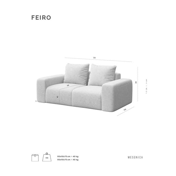 Canapea gri antracit 212 cm Feiro – MESONICA-image-4