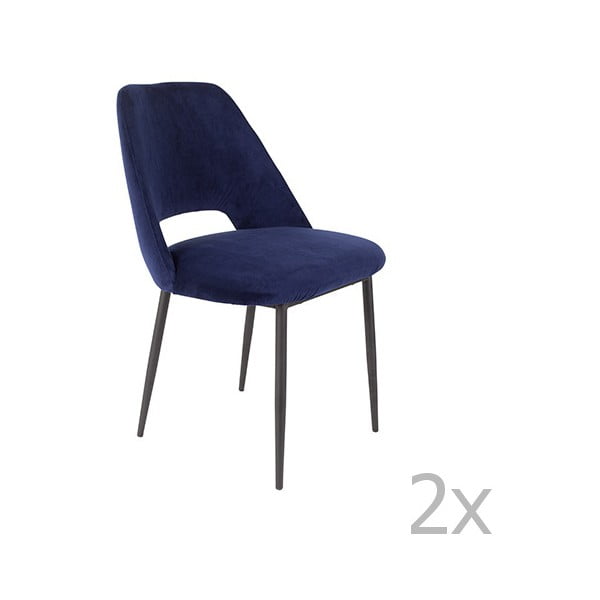 Set 2 scaune White Label Cinderella, albastru