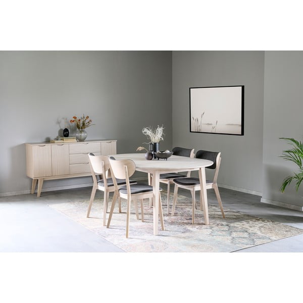 Masă de dinig pliabilă ovală din lemn de stejar Rowico Filipa, 170 x 105 cm, culoare deschisă-image-3