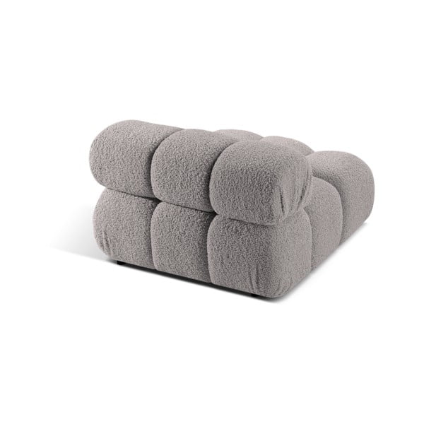 Modul pentru canapea modulară gri deschis cu tapițerie din țesătură bouclé (de mijloc) Bellis – Micadoni Home-image-4