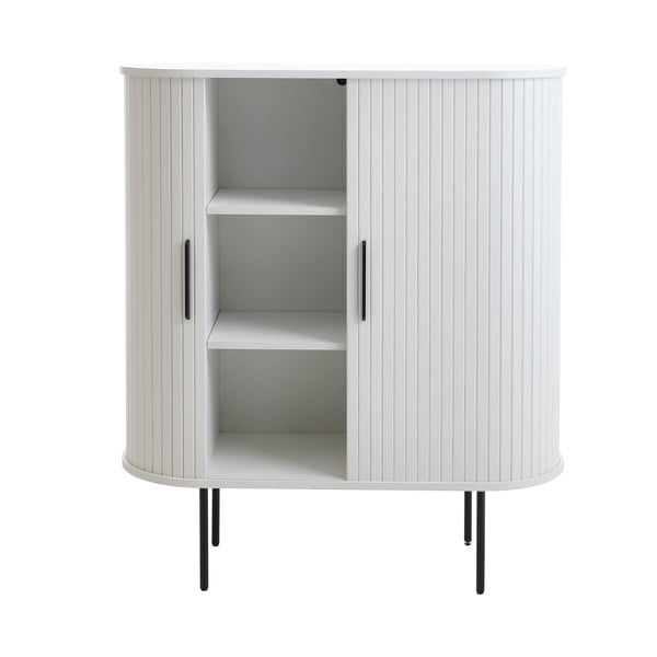 Dulap alb cu ușă glisantă 100x118x40 cm Nola – Unique Furniture-image-3