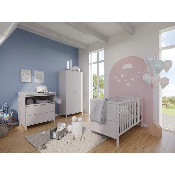 Comodă de copii, crem, cu masă de schimbat 89x102x77 cm Alkmaar – Germania-image-3