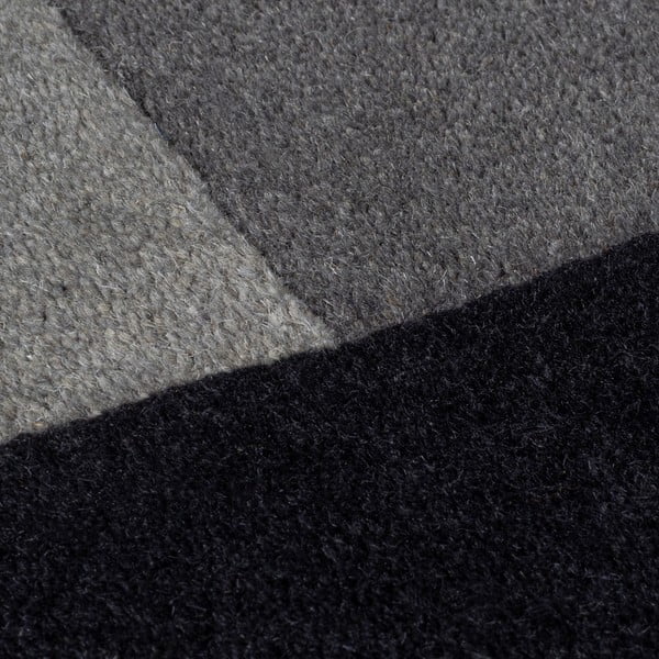 Covor negru/gri țesut manual din lână 150x240 cm Collage Monochrome – Flair Rugs-image-3