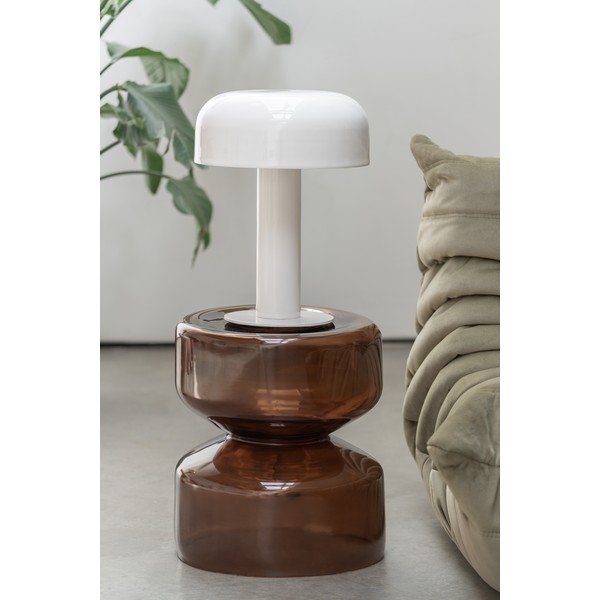 Măsuță auxiliară rotundă din sticlă ø 35 cm Doble  – Leitmotiv-image-1