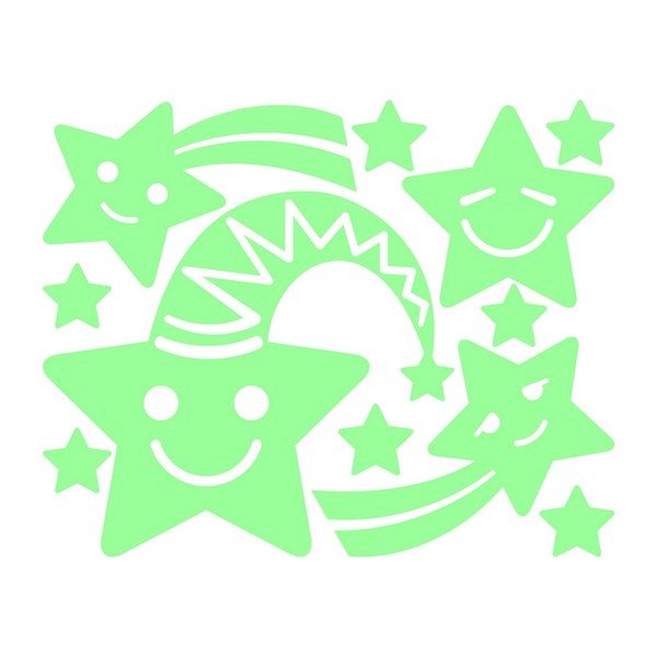 Autocolant fosforescent Fanastick Smiling Stars-image-2
