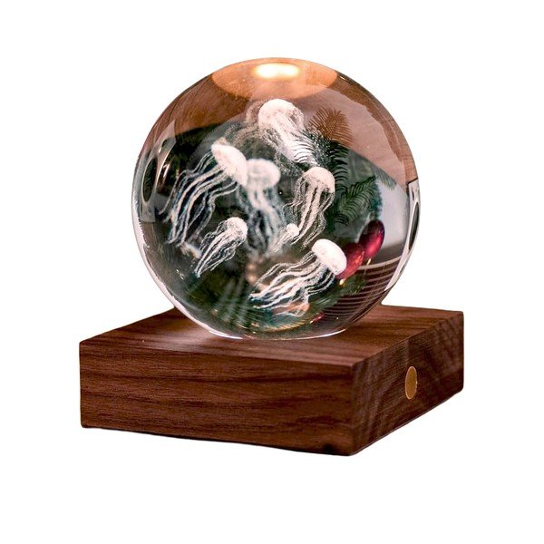 Decorațiune luminoasă maro închis cu USB Amber – Gingko