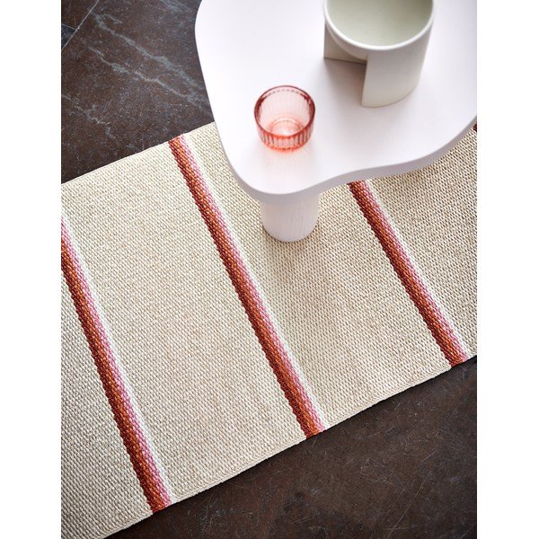 Covor tip traversă pentru interior și exterior cărămiziu/crem 70x180 cm Olle Brick Cream – Pappelina-image-1