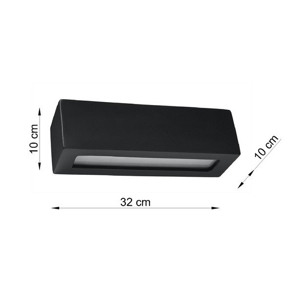 Aplică din ceramică Sollux Vega, negru-image-2