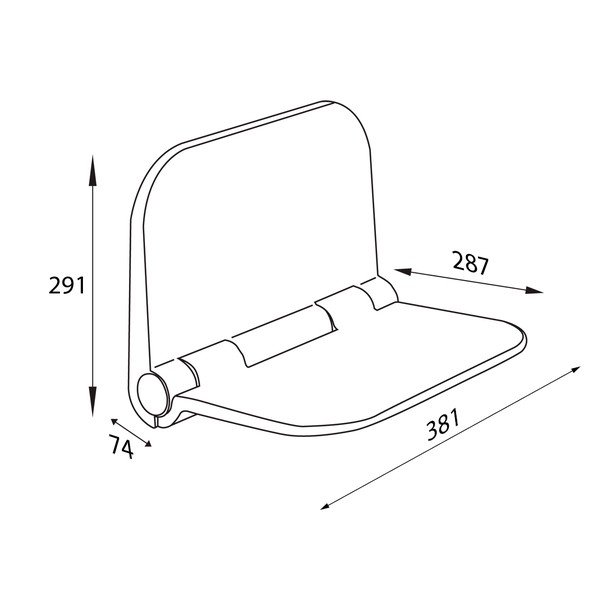 Scăunel pentru duș Aqualine Dino – Sapho-image-3