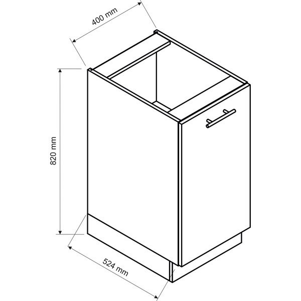 Dulap de bucătărie tip bază (lățime 40 cm) Kai – STOLKAR-image-1