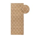 Covor tip traversă în culoare naturală țesut manual din iută 80x200 cm Kunu – Hanse Home