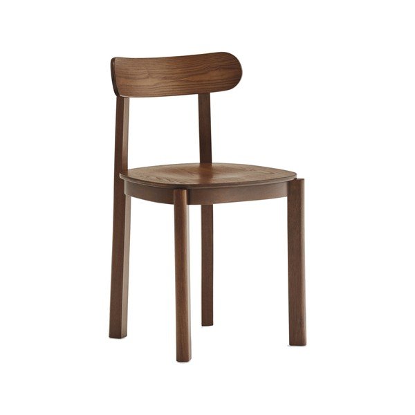 Scaun de dining în culoare naturală închisă cu aspect de lemn de frasin Nara – Teulat