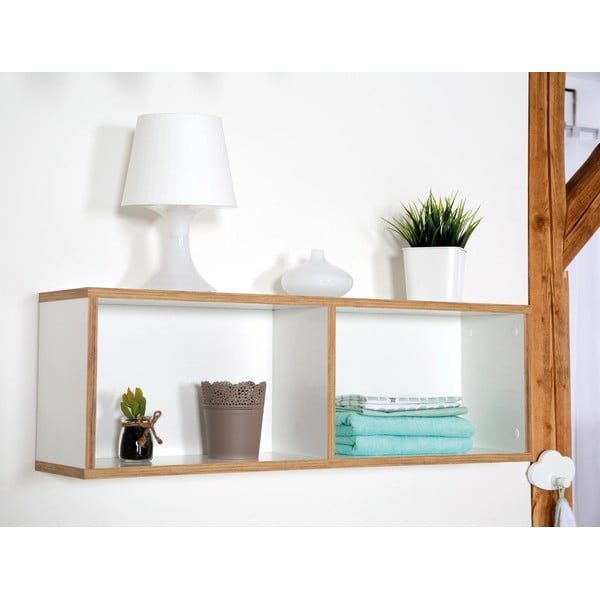 Bibliotecă de perete pentru copii albă 90x29 cm Finn – Roba-image-2