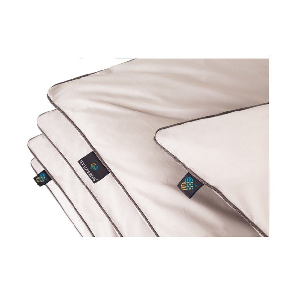 Față de pernă din bumbac WeLoveBeds Perla, 70 x 80 cm, gri deschis-image-1