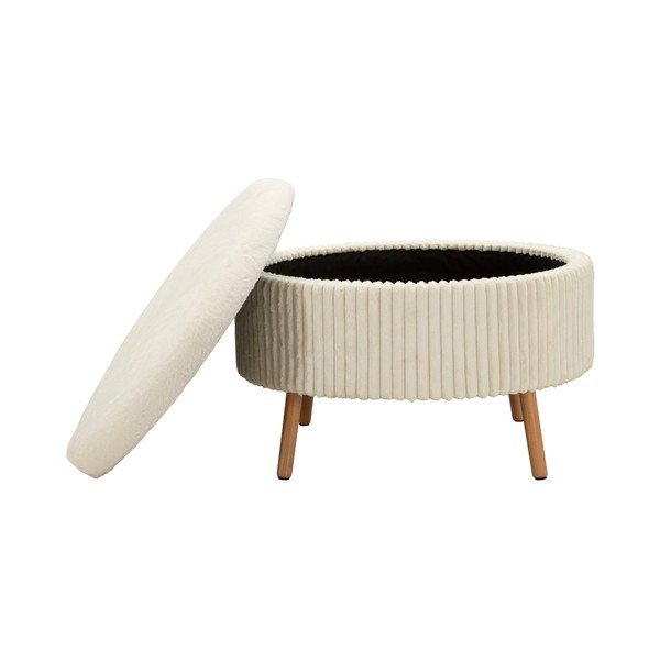 Puf crem cu tapițerie din catifea Goteborg – Mauro Ferretti-image-4