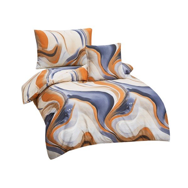 Lenjerie de pat din microsatin pentru pat de o persoană cu 3 piese 140x200 cm Gonzalo – My House