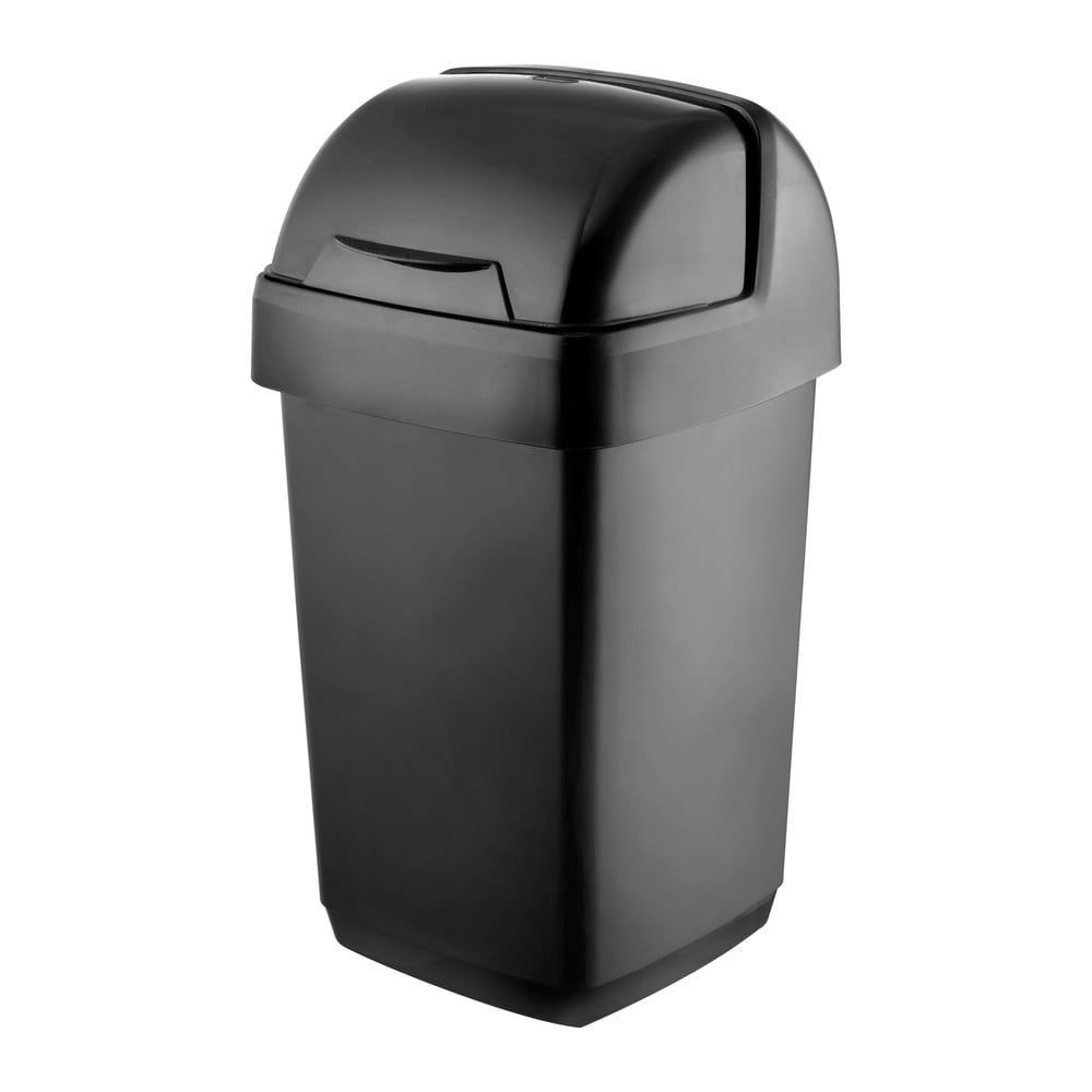 Coș de gunoi Addis Roll Top, 22,5 x 23 x 42,5 cm, negru