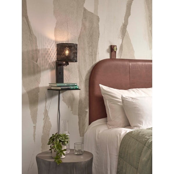 Aplică de perete neagră ø 18 cm Java – Good&Mojo-image-3