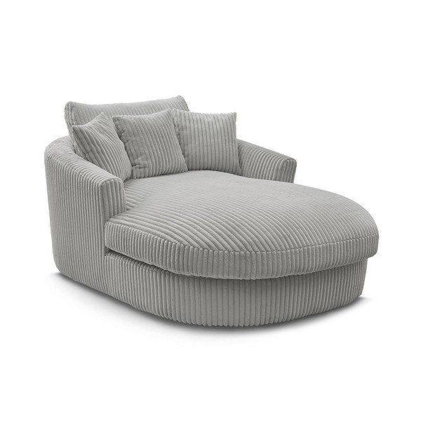 Fotoliu gri cu tapițerie din catifea reiată Belem – Bobochic Paris