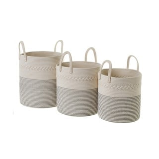 Set de 3 coșuri de depozitare gri Casa Selección String