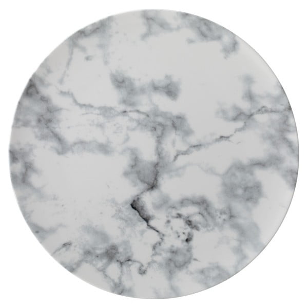 Farfurie din porțelan Villeroy & Boch Marmory, ø 27 cm, alb - negru