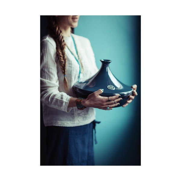 Vas tajine din ceramică Emile Henry, ⌀ 26 cm, albastru-image-3