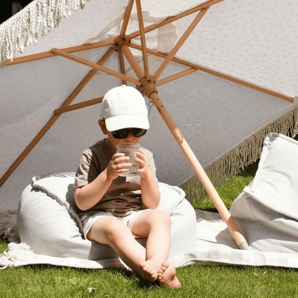Fotoliu puf pentru copii gri deschis Outzy – Meowbaby-image-1