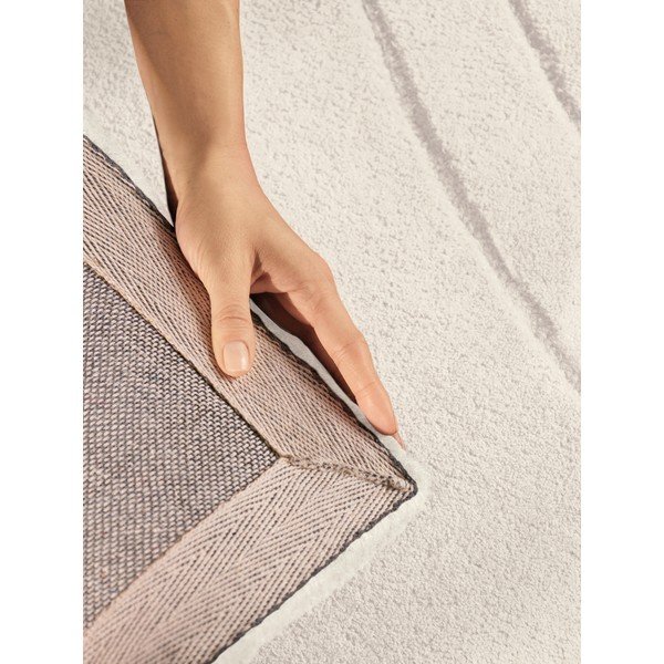 Covor crem țesut manual din lână 80x150 cm Arcura – Vikosa-image-4