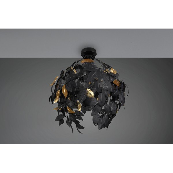 Plafonieră negru-mat din metal cu abajur din plastic ø 38 cm Leavy – Reality-image-2