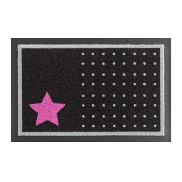 Preș Zala Living Star and Dots Black and Pink, 40 x 60 cm