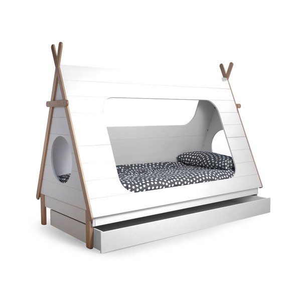 Sertar suplimentar pat De Eekhoorn Tipi, alb-image-1