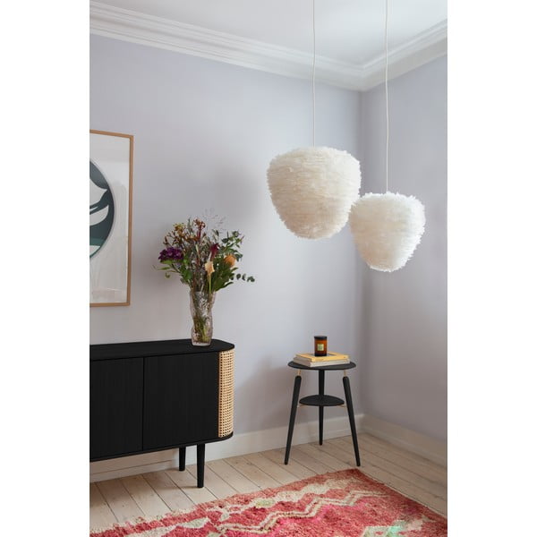 Comodă neagră/în culoare naturală joasă cu aspect de lemn de stejar 109x75 cm Treasures – UMAGE-image-1