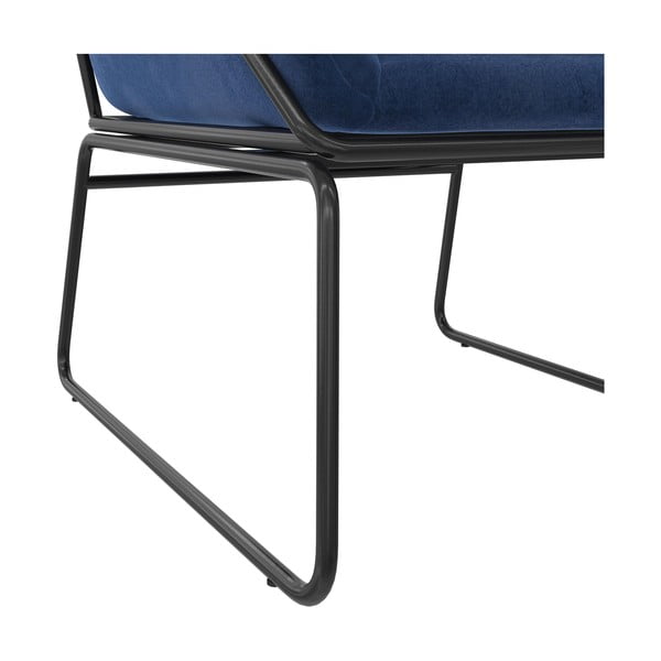 Fotoliu albastru cu tapițerie din catifea Avery – Støraa-image-4