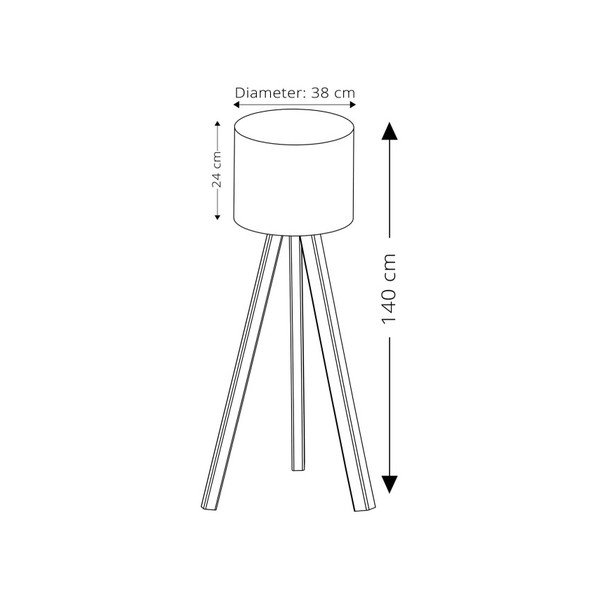Lampadar cu aspect de lemn Aida-image-1